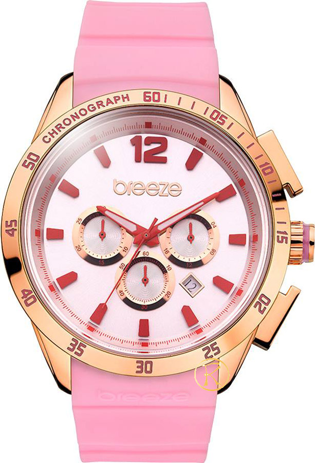 Breeze Popsicles Chrono Rose Gold Pink Rubber Strap 110221.3