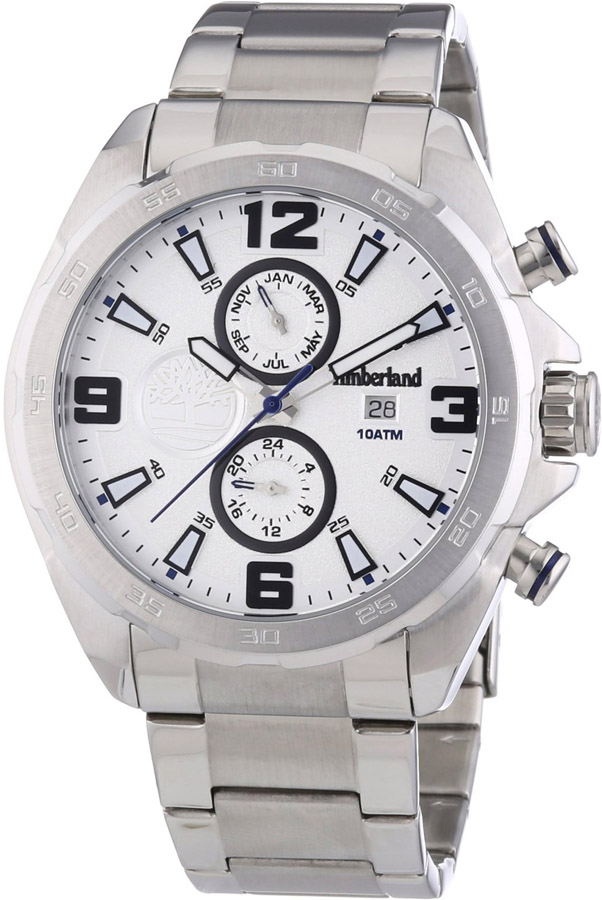 Timberland Mens Swains Silver Steel Watch 14114JS-04M