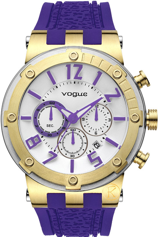 Vogue Feeling Chrono Purple Rubber Strap 17001.10