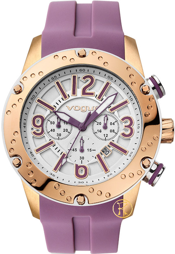 Vogue Spirit Chronograph White Dial Pink Watch 17101.7