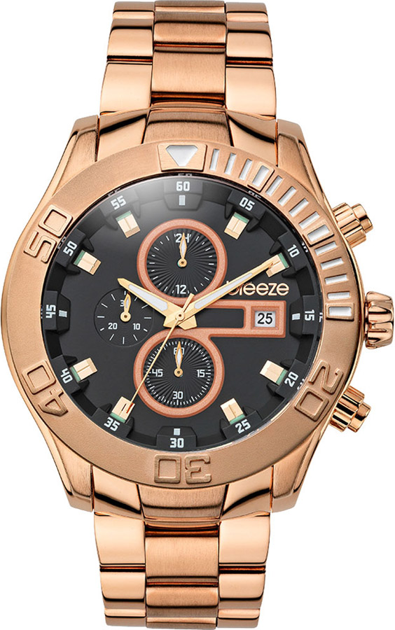 BREEZE Iconic Rose Gold Stainless Steel Chronograph 210081.5