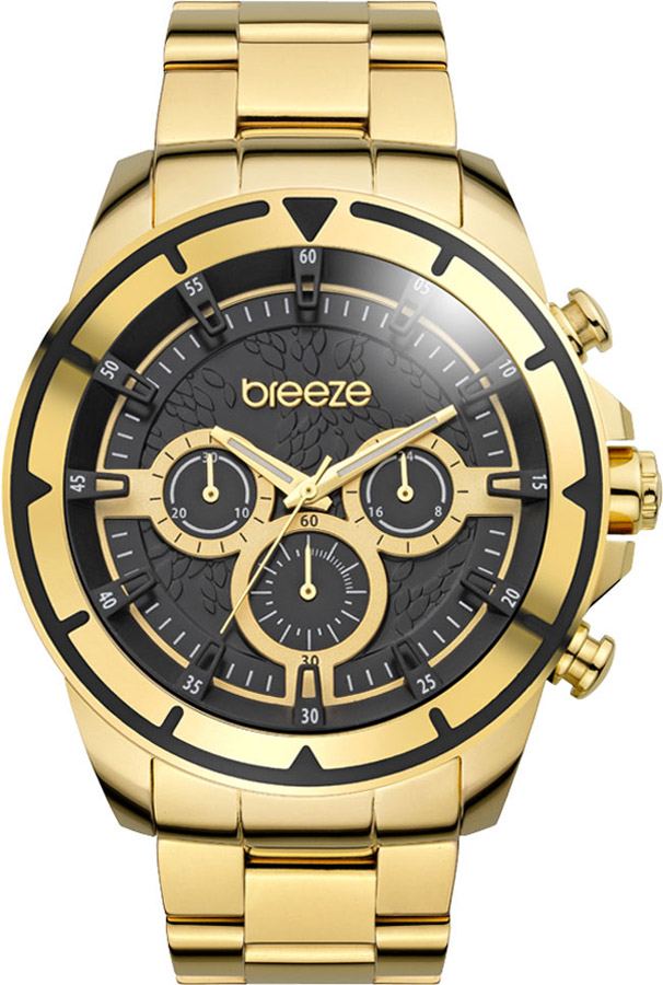 BREEZE WildCard Gold Stainless Steel Chronograph 210461.2