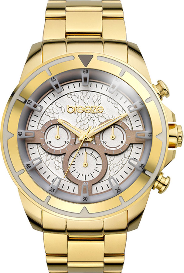 BREEZE WildCard Gold Stainless Steel Chronograph 210461.5