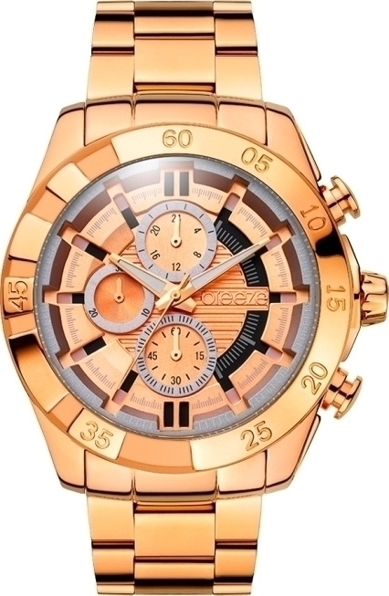 BREEZE Pop-sitive Rose Gold Stainless Steel Chronograph 210511.2