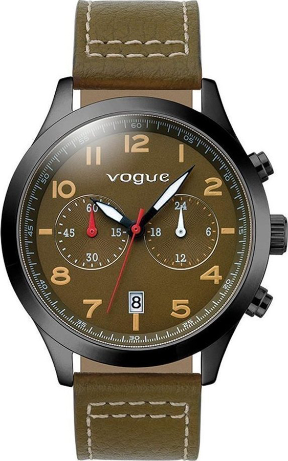 VOGUE Pirate Chronograph Brown Leather Strap 55031.2