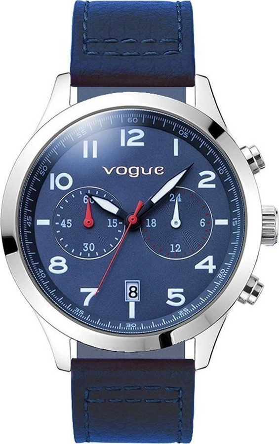 VOGUE Pirate Chronograph Blue Leather Strap 55031.5