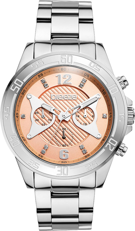 BREEZE Fluture Crystals Stainless Steel Chronograph 610501.2