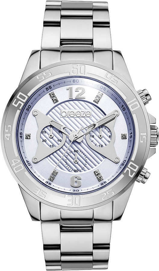 BREEZE Fluture Crystals Stainless Steel Chronograph 610501.3