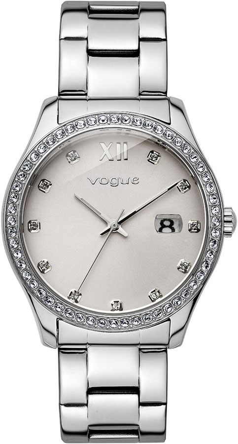 VOGUE Glam Crystals Three Hands Stainless Steel Bracelet 81018.2a