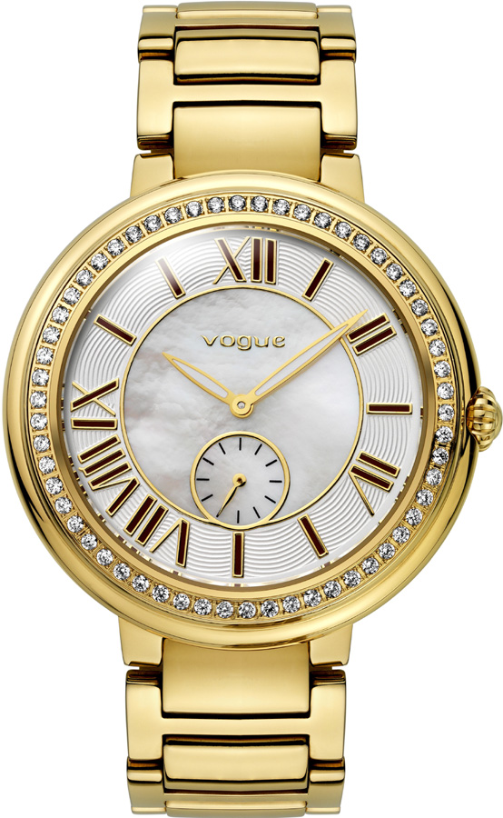 Vogue Red Carpet Crystal Gold Stainless Steel Bracelet 97016.1