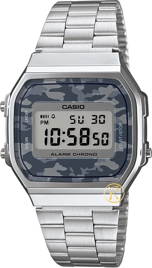 CASIO Collection Camouflage Stainless Steel Bracelet A-168WEC-1EF
