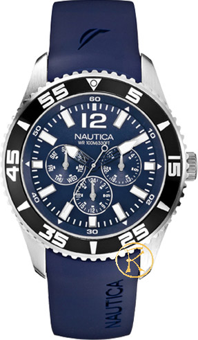 NAUTICA NST07 Multifunction Blue Rubber Strap A12024G