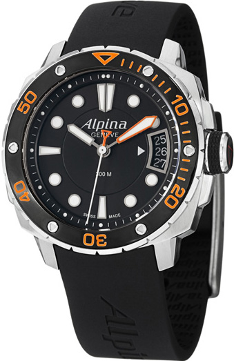 ALPINA Extreme Diver Ladies Black Rubber Strap AL-240LBO3V6