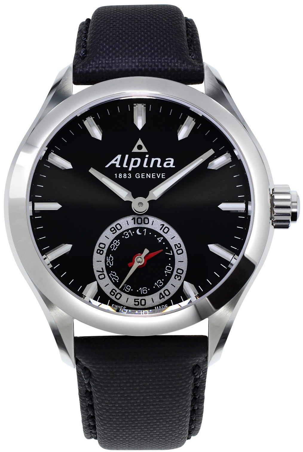 ALPINA Smartwatch Black Leather Strap AL-285BS5AQ6