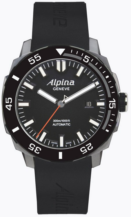 ALPINA Adventure Divers Automatic Black Rubber Strap AL-525LB4V6