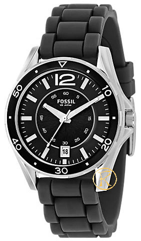 FOSSIL Gents Black Rubber Strap AM4264