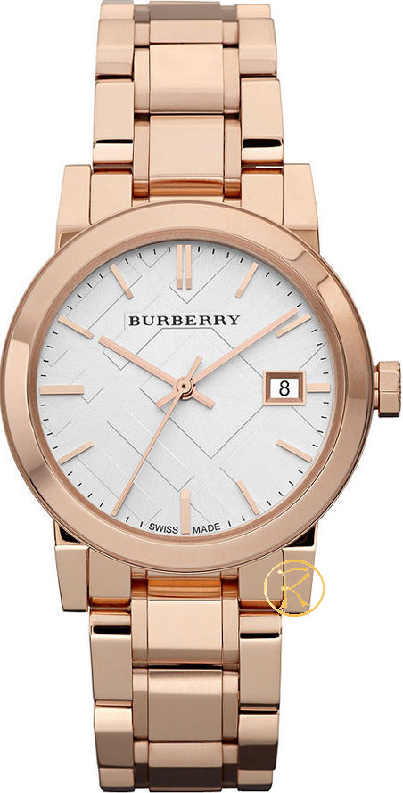 Burberry Watch Women's Swiss Rose Gold Tone Stainless Steel Bracelet BU9104