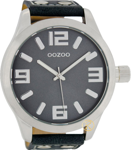 Oozoo Unisex Darkblue Leather Strap C1012
