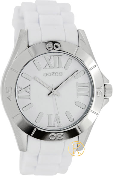 OOZOO Timepieces White Rubber Strap C5710