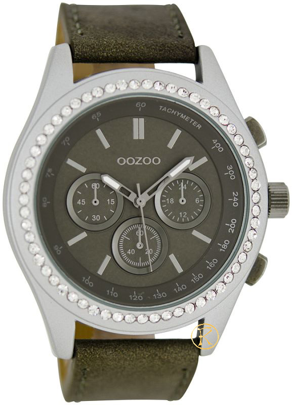 Oozoo Timepieces Grey Dial Leather Strap C6167