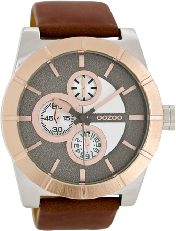 OOZOO Timepieces Brown Leather Strap C6432