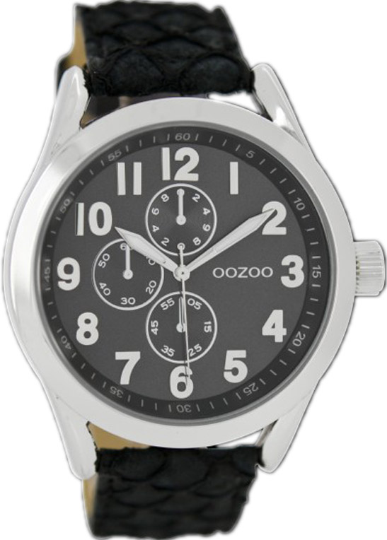 OOZOO Timepieces Black Leather Strap C6534