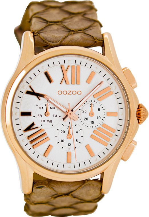 Oozoo Timepieces Brown Leather Strap C6866