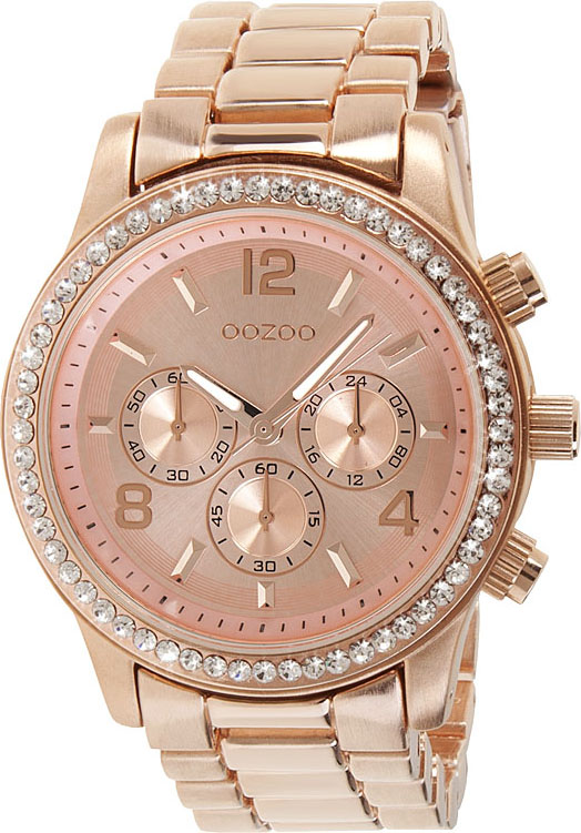 Oozoo Timepieces Rose Gold Metal Bracelet Rose Dial C6898