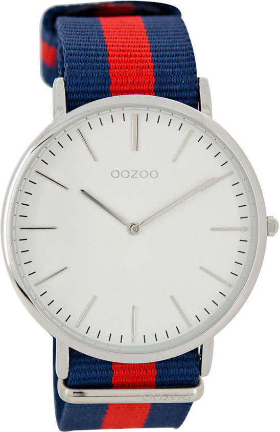 OOZOO Timepieces Vintage Two Tone Fabric Strap C6907