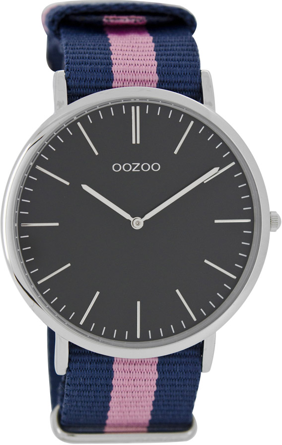 OOZOO Timepieces Vintage Two Tone Fabric Strap C6914