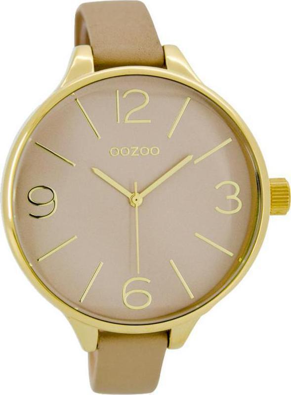 Oozoo Timepieces Gold Ladies Brown Leather Strap C7155