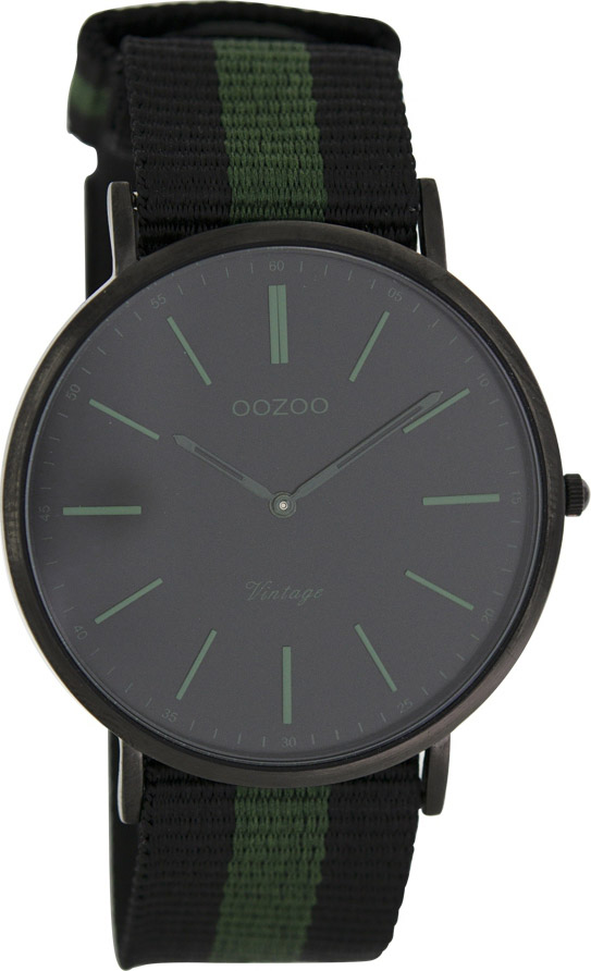 Oozoo Timepieces Vintage Ultra Slim Fabric Strap C7302