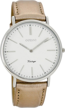 OOZOO Timepieces Vintage Beige Leather Strap C7321