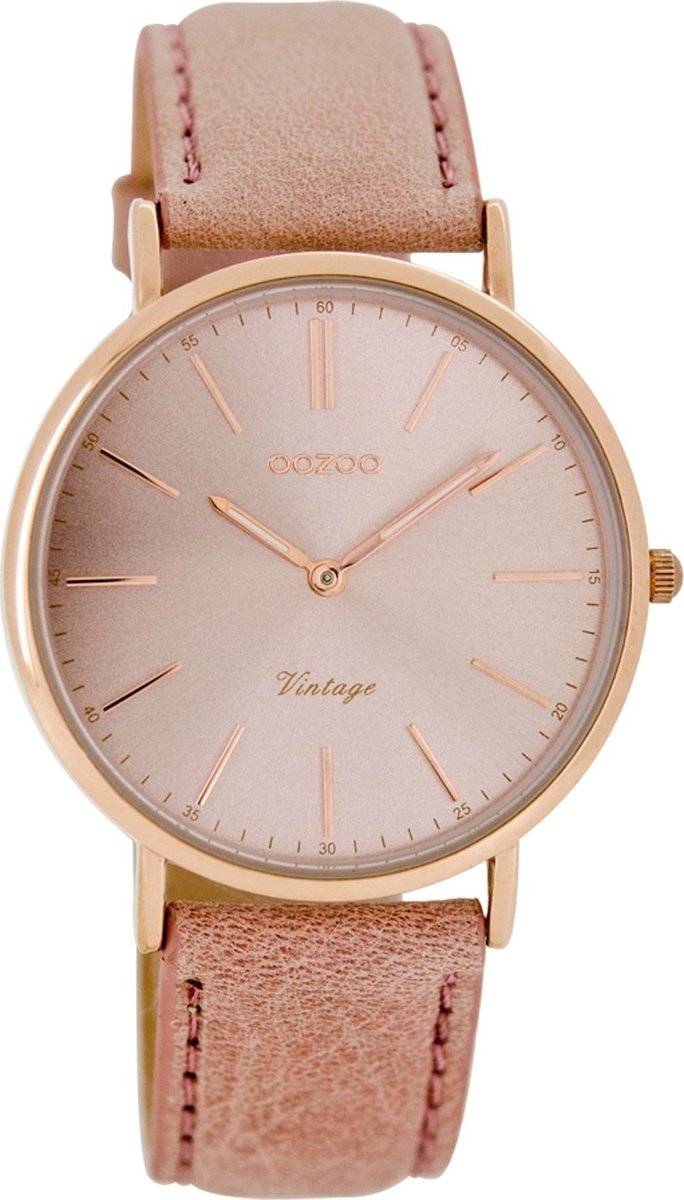 OOZOO Τimepieces Ladies Small Rose Vintage Rose Leather Strap C7372
