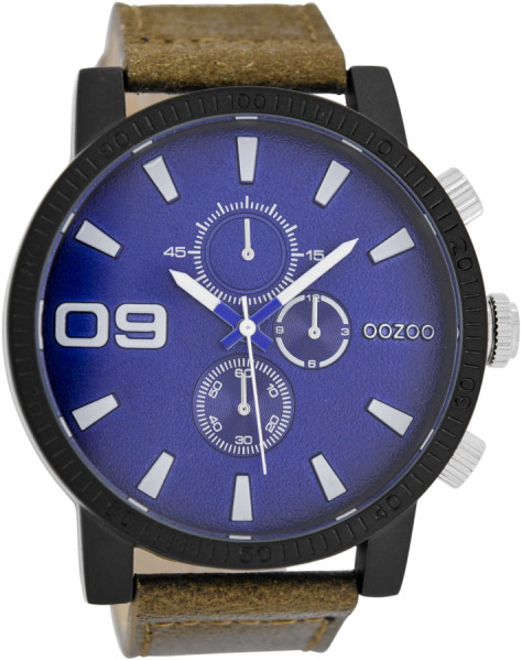 OOZOO Timepieces XXL Brown Leather Strap C7491