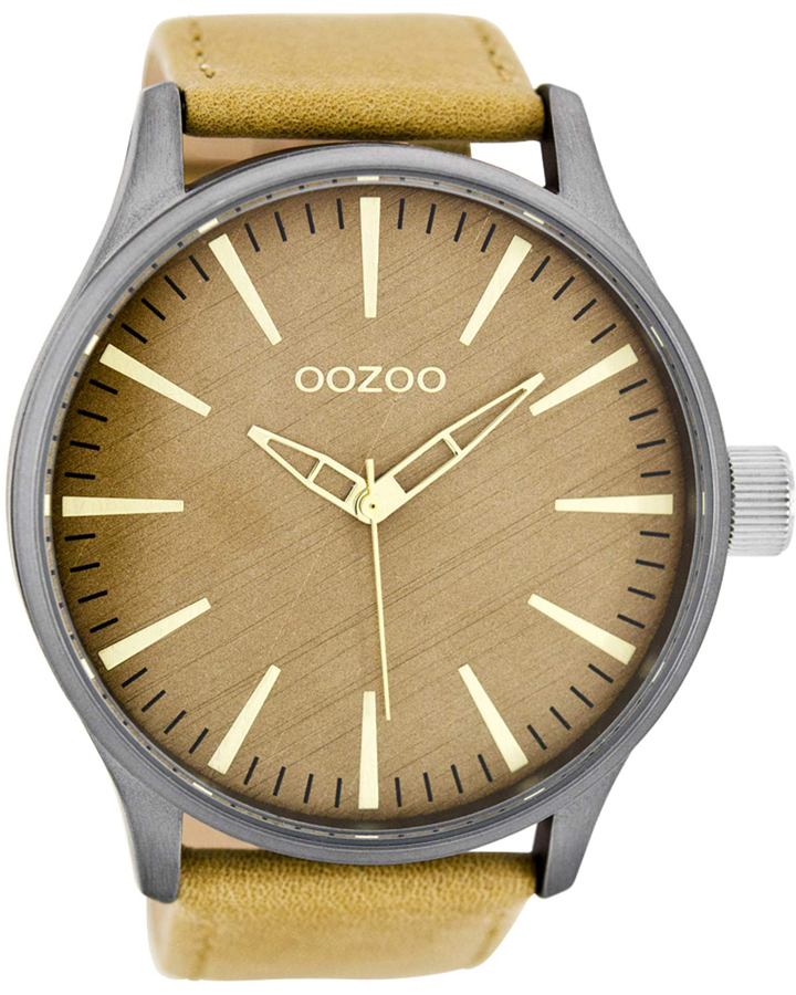 OOZOO Timepieces XXL Brown Leather Strap C7860