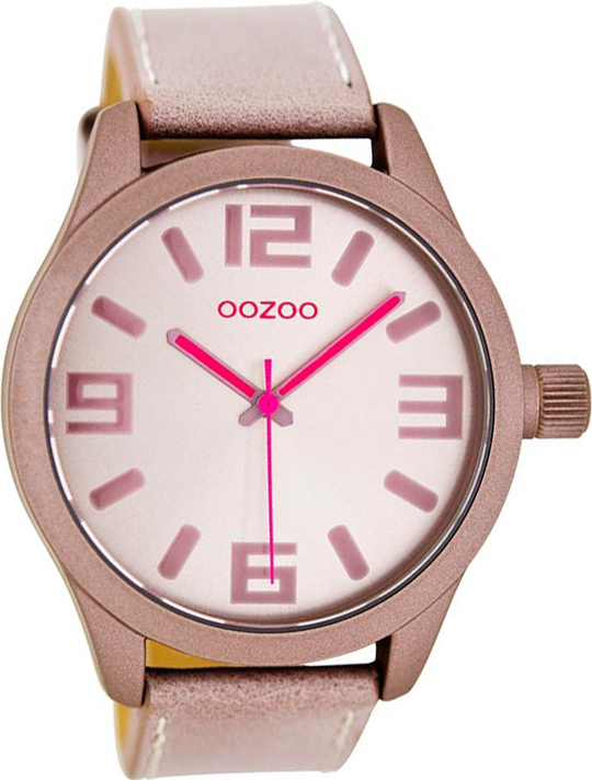 OOZOO Timepieces XL Pink Leather Strap C7885