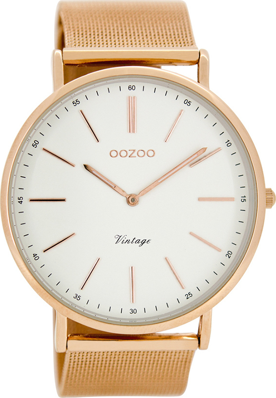 OOZOO Timepieces Vintage XL Rose Gold Metal Bracelet C8177