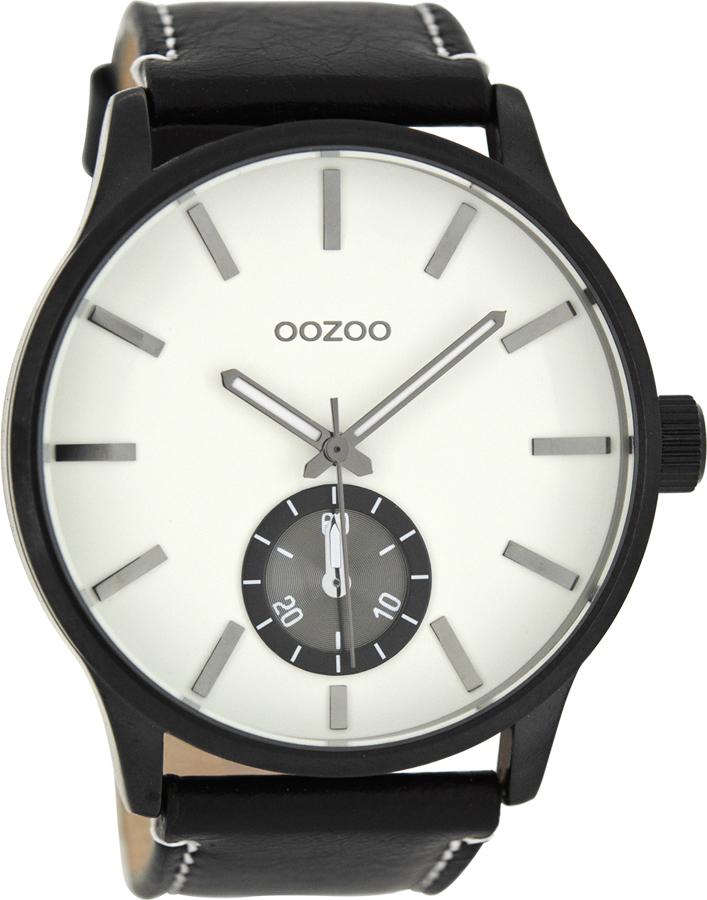 OOZOO XL Timepieces Black Leather Strap C8213