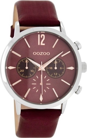 OOZOO Timepieces Bordeaux Leather Strap C8245