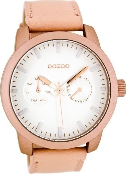 OOZOO Timepieces XL Pink Leather Strap C8256