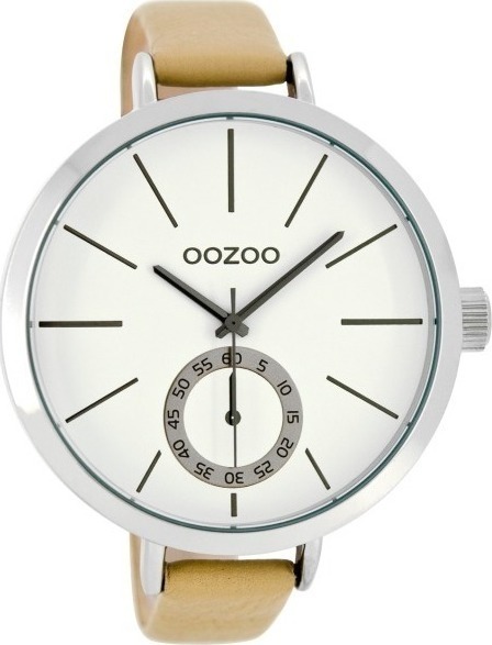 OOZOO Timepieces XXL Beige Leather Strap C8315