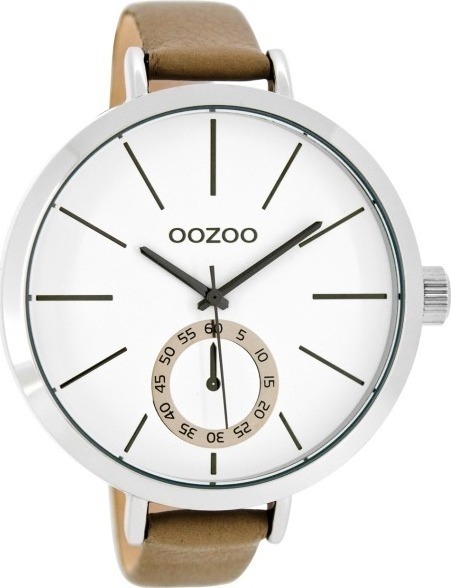 OOZOO Timepieces XXL Brown Leather Strap C8317