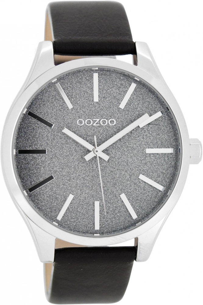 Oozoo Timepieces Black Leather Strap C8368