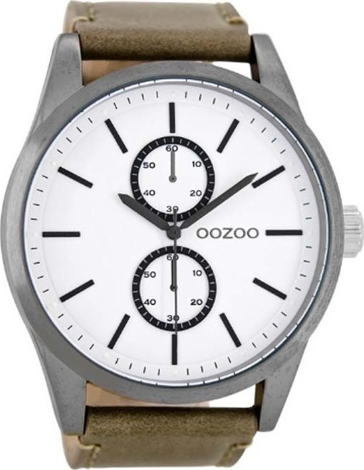 OOZOO Timepieces XXL Brown Leather Strap C8511