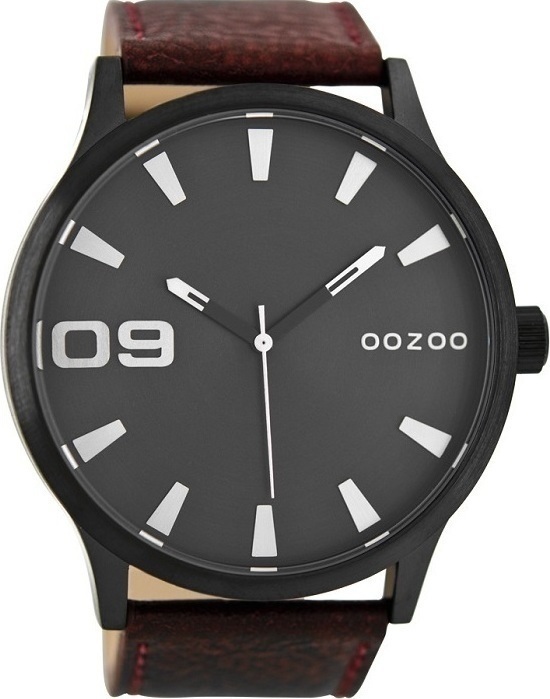 OOZOO Timepieces XXL Brown Leather Strap C8532
