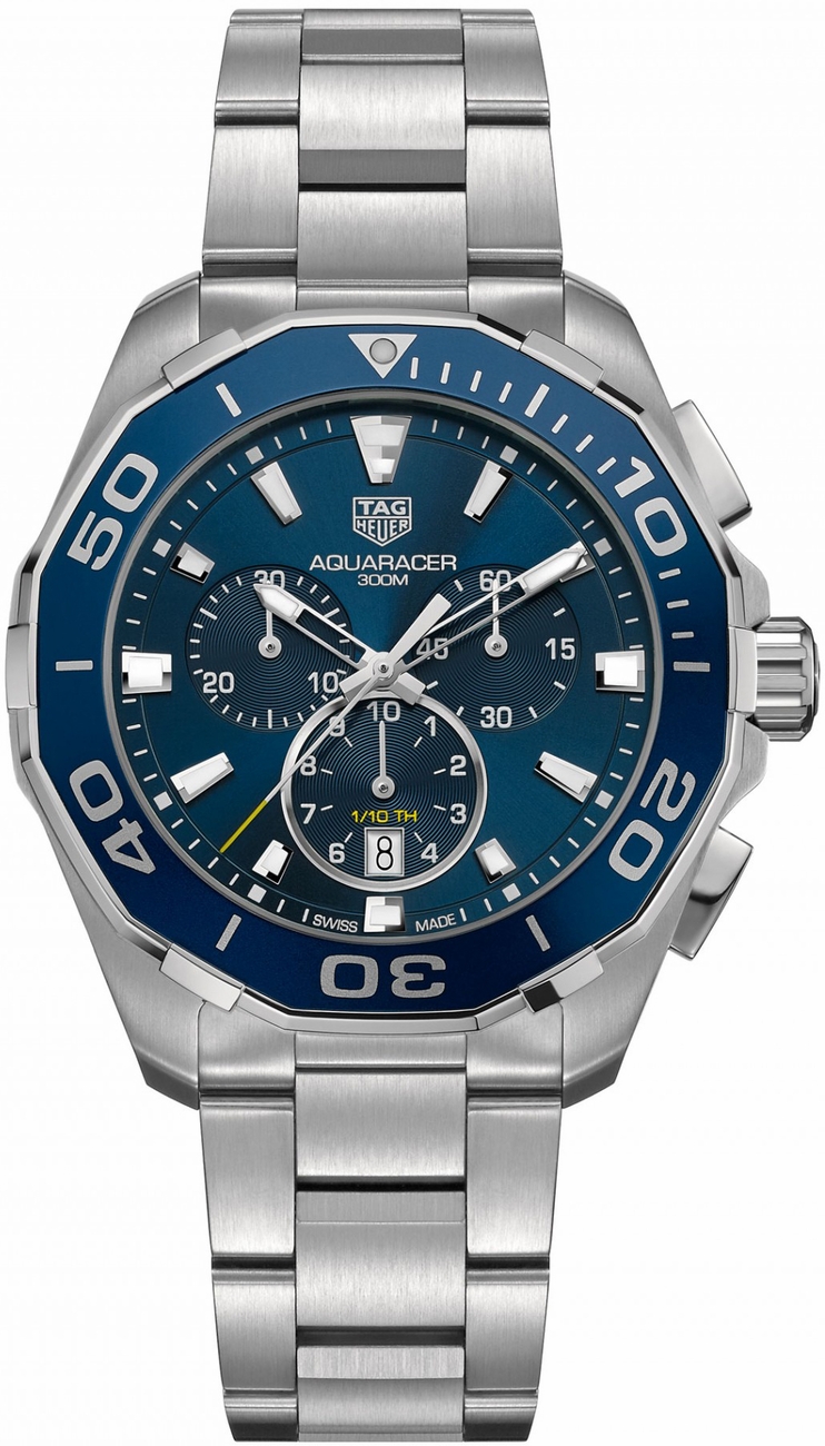Tag Heuer Aquaracer Blue Dial Chronograph Stainless Steel Men's Watch CAY111B.BA0927