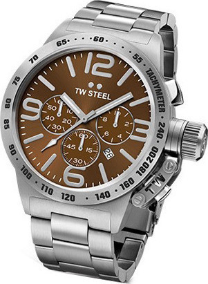 TW STEEL Canteen Style Chrono Stainless Steel Bracelet CB23