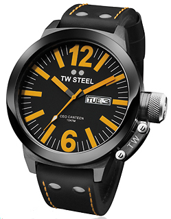 TW STEEL Ceo Collection Black Leather Strap XL CE1028