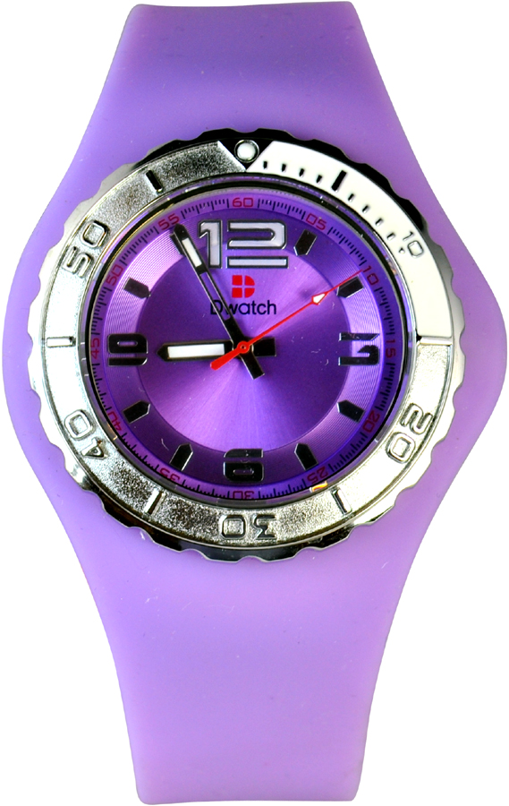 D-Watch Purple Silicone Strap TM-10083MB-05